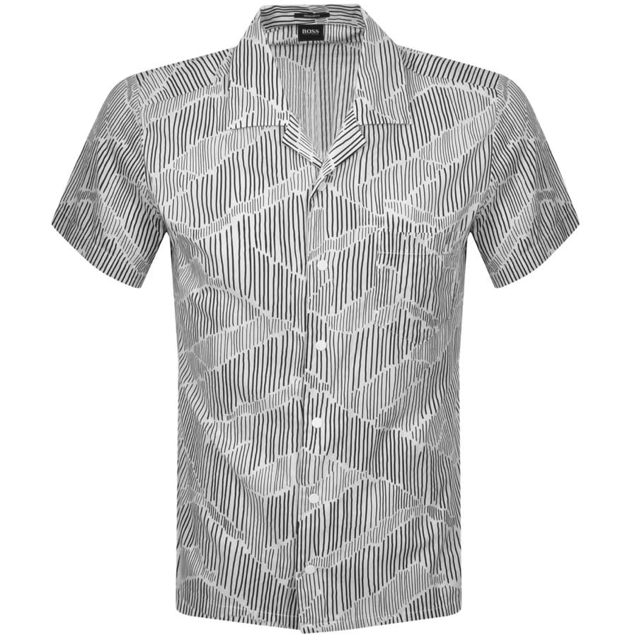 Alternative Image for ProductBOSS Rhythm Short Sleeve Shirt White1